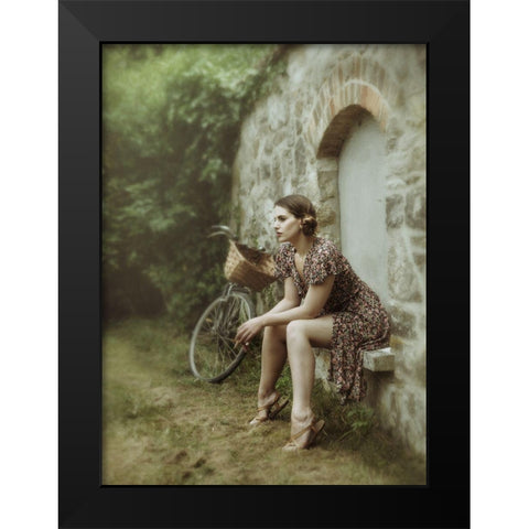 The Wall Game Black Modern Wood Framed Art Print by Kenp