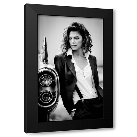 Jamie And The T-Bird Black Modern Wood Framed Art Print by Muller Photography, Peter