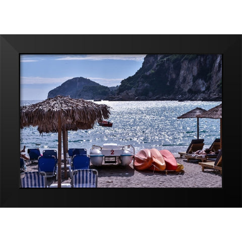 Summer Black Modern Wood Framed Art Print by Ciani, Settimio