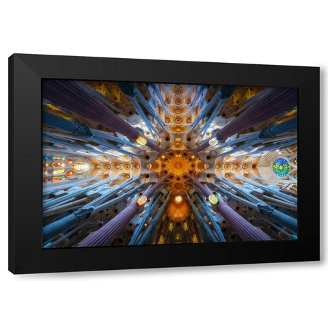 Sagrada Black Modern Wood Framed Art Print with Double Matting by Pablo De, Juan