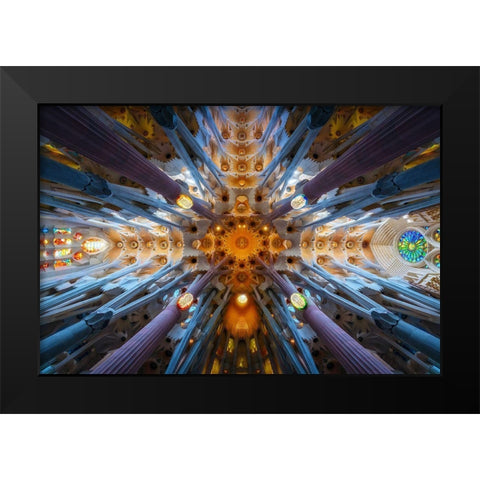 Sagrada Black Modern Wood Framed Art Print by Pablo De, Juan