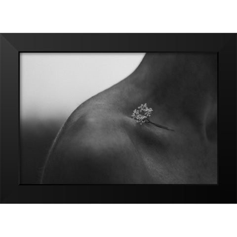 Her Black Modern Wood Framed Art Print by Mohjavad