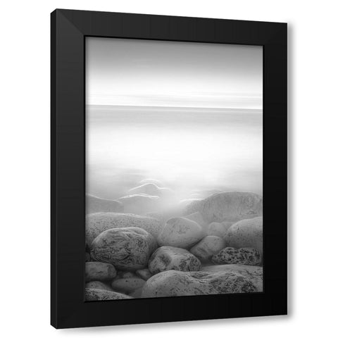 Moog Island Black Modern Wood Framed Art Print by Abrantes, Paulo