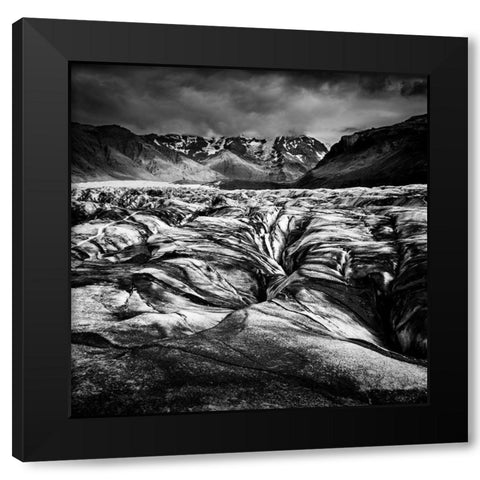 The Black Glacier Black Modern Wood Framed Art Print by Digalakis, George