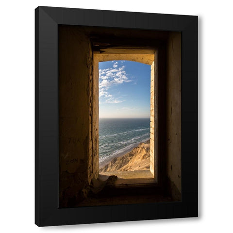 Sea View. Black Modern Wood Framed Art Print with Double Matting by Londal, Leif