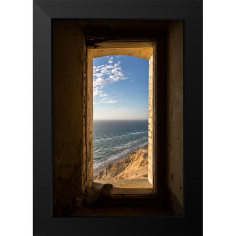 Sea View. Black Modern Wood Framed Art Print by Londal, Leif