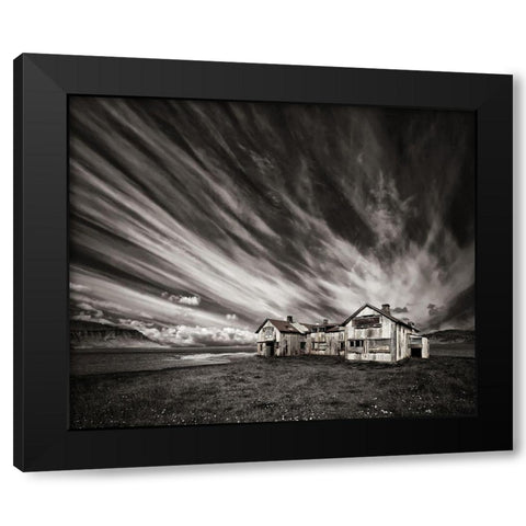 Old Hospital (Mono) Black Modern Wood Framed Art Print with Double Matting by H. Ingibergsson, Torsteinn