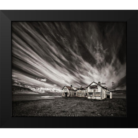 Old Hospital (Mono) Black Modern Wood Framed Art Print by H. Ingibergsson, Torsteinn