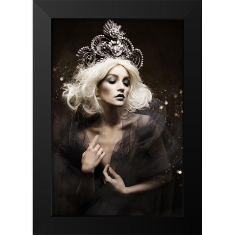 Extravagance Black Modern Wood Framed Art Print by Siegart