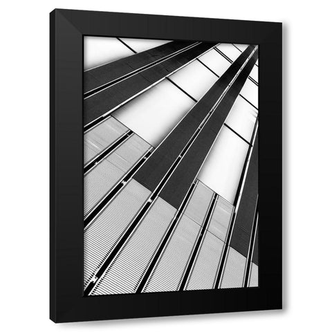 Diagonal Perspective Black Modern Wood Framed Art Print by Van Son, Greetje