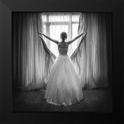 Untitled Black Modern Wood Framed Art Print by Hristov, Boris