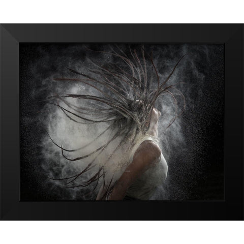 Hair With Dust Black Modern Wood Framed Art Print by Rosenblatt, Ronen