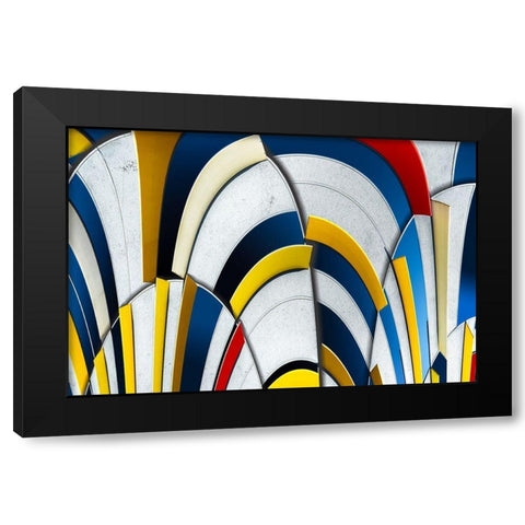 Hyperbolas Black Modern Wood Framed Art Print with Double Matting by Vangindertael, Luc
