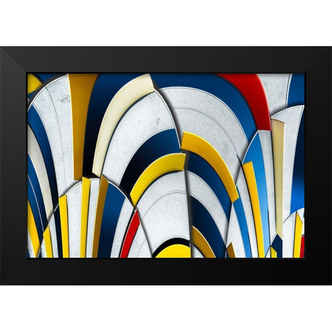 Hyperbolas Black Modern Wood Framed Art Print by Vangindertael, Luc