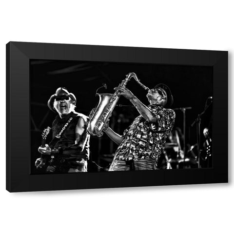 Deeply Black Modern Wood Framed Art Print with Double Matting by Domont, Jois