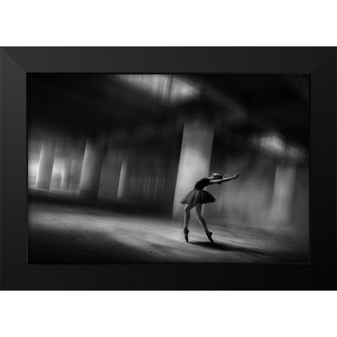 Sole Dancer Black Modern Wood Framed Art Print by Kisworo, Sebastian