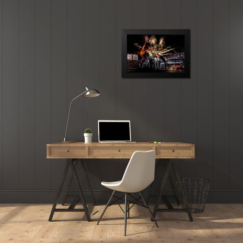 Pretenders Black Modern Wood Framed Art Print by Domont, Jois