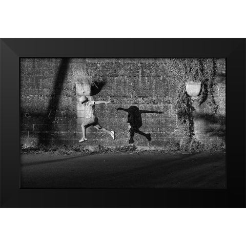 New Generation Black Modern Wood Framed Art Print by Ferrara, Carlo