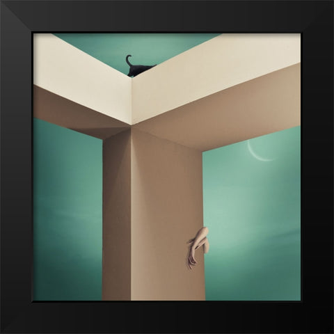 Seek And Ye Shall Find  - Y Black Modern Wood Framed Art Print by Hardibudi