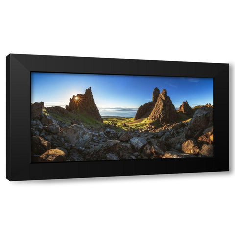 Scotland - The Storr Panorama Black Modern Wood Framed Art Print by Claude Castor, Jean