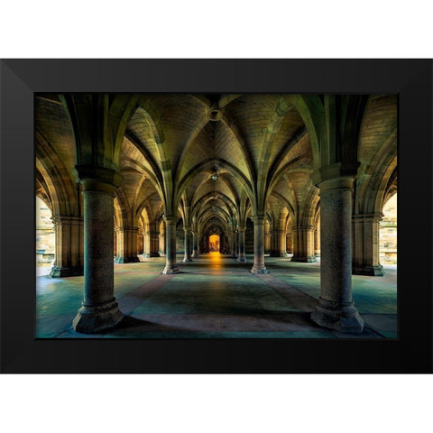 Go In Black Modern Wood Framed Art Print by Pastor Benjumeda, Eugenio