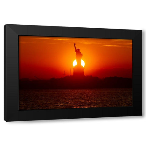 Twice a Year Black Modern Wood Framed Art Print by Castellano, Michael