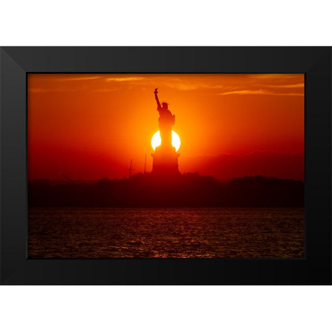 Twice a Year Black Modern Wood Framed Art Print by Castellano, Michael