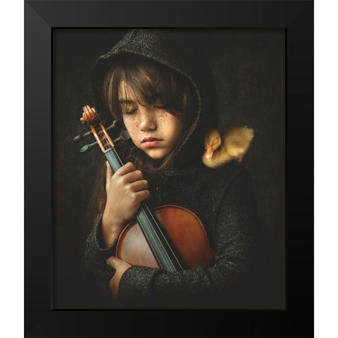 I Will Always Be Around Black Modern Wood Framed Art Print by Kisworo, Sebastian