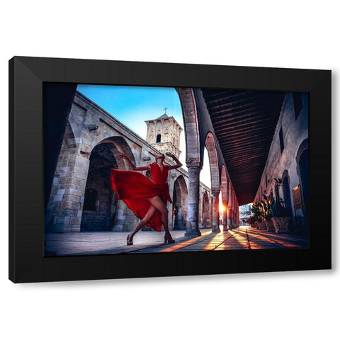 Dancing With The Sun Black Modern Wood Framed Art Print by Bolgov, Ruslan