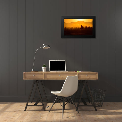 Chasing The Jades! Black Modern Wood Framed Art Print by Pancareken, Yavuz