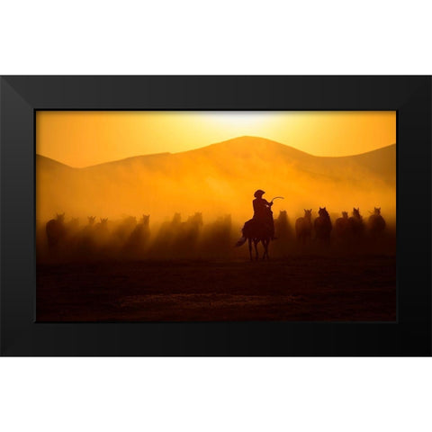 Chasing The Jades! Black Modern Wood Framed Art Print by Pancareken, Yavuz