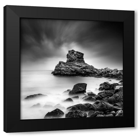 A Sea Of Rocks Black Modern Wood Framed Art Print with Double Matting by Digalakis, George