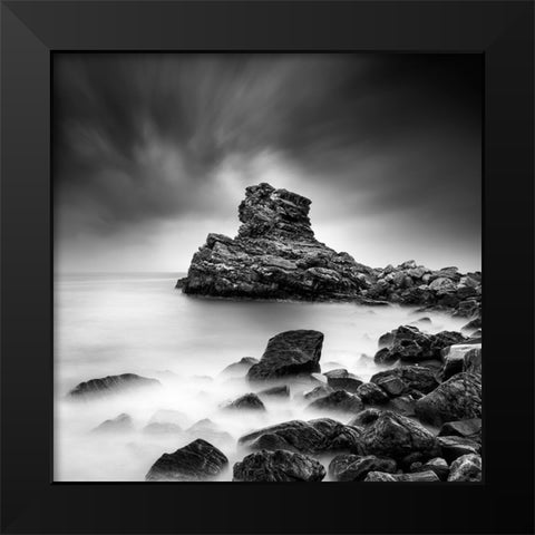 A Sea Of Rocks Black Modern Wood Framed Art Print by Digalakis, George