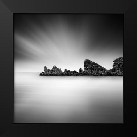 A Series Of Rocks Black Modern Wood Framed Art Print by Digalakis, George