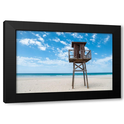 Tower In Paradise Black Modern Wood Framed Art Print by Palacios Prieto, Javier