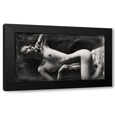 Raih Black Modern Wood Framed Art Print with Double Matting by Oryx, Gene