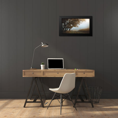 October Morning Black Modern Wood Framed Art Print by Hoandra, Nicu