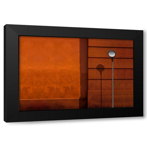 Orange Black Modern Wood Framed Art Print by Schuster, Inge