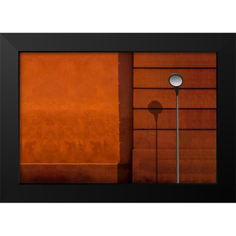 Orange Black Modern Wood Framed Art Print by Schuster, Inge