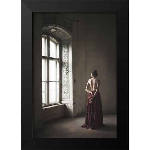 Window Black Modern Wood Framed Art Print by Gorecka, Dorota