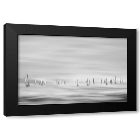 Untitled Black Modern Wood Framed Art Print with Double Matting by Brnelic, Tamara