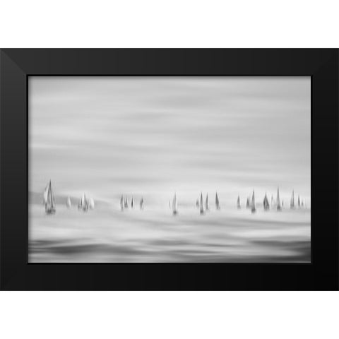 Untitled Black Modern Wood Framed Art Print by Brnelic, Tamara