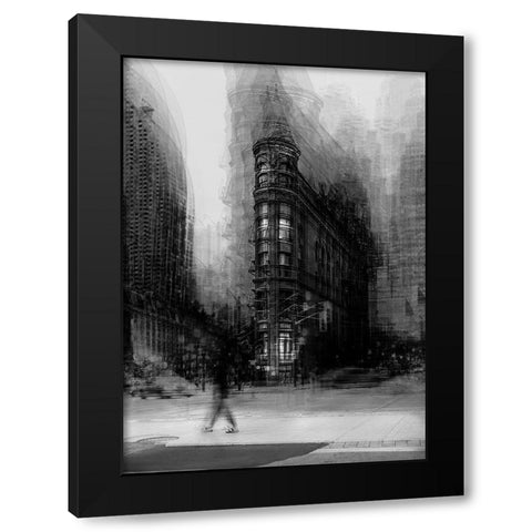 The Man With Sandals Black Modern Wood Framed Art Print by Chiriaco, Carmine
