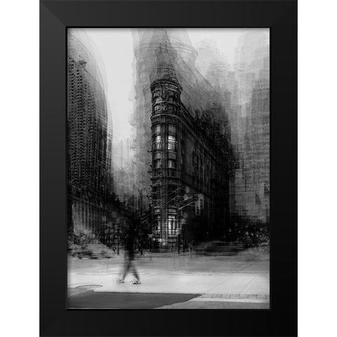 The Man With Sandals Black Modern Wood Framed Art Print by Chiriaco, Carmine