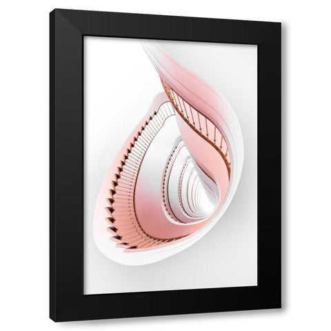 Soft Ice Black Modern Wood Framed Art Print by Pk, Kay
