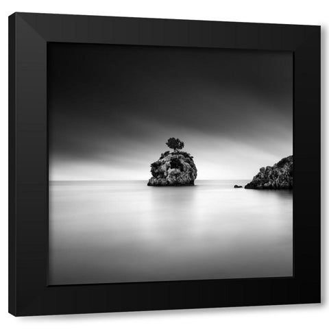 A Piece Of Rock 32 Black Modern Wood Framed Art Print by Digalakis, George