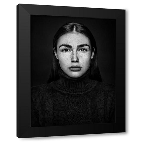 Project Faces [Romi] Black Modern Wood Framed Art Print by Krystynek Mqep, Martin