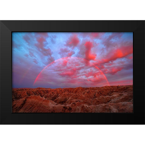 Symphany Over Badlands Black Modern Wood Framed Art Print by Fan, John