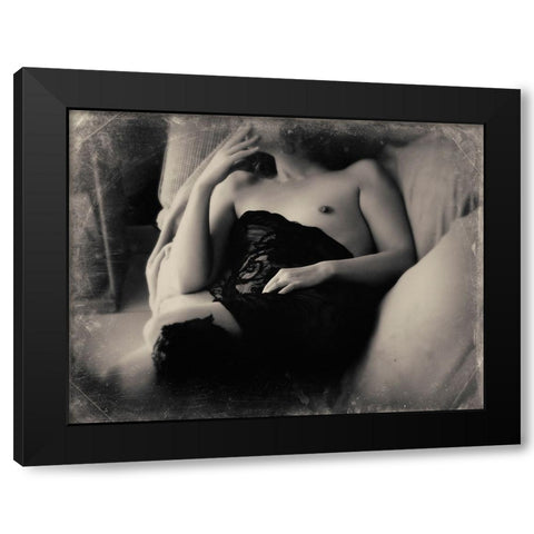 Untitled Black Modern Wood Framed Art Print with Double Matting by Bousca, Bogdan