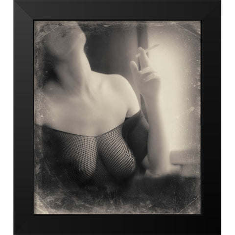 Untitled Black Modern Wood Framed Art Print by Bousca, Bogdan